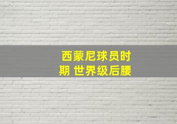 西蒙尼球员时期 世界级后腰